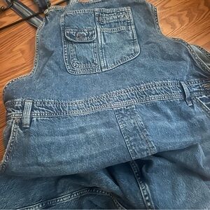 American Eagle Dreamy Drape Classic Overall Denim Overalls